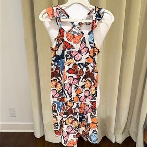 Show Me Your Mimi Mini- Girls Colorful Butterfly Print Sleeveless Dress - Size:7